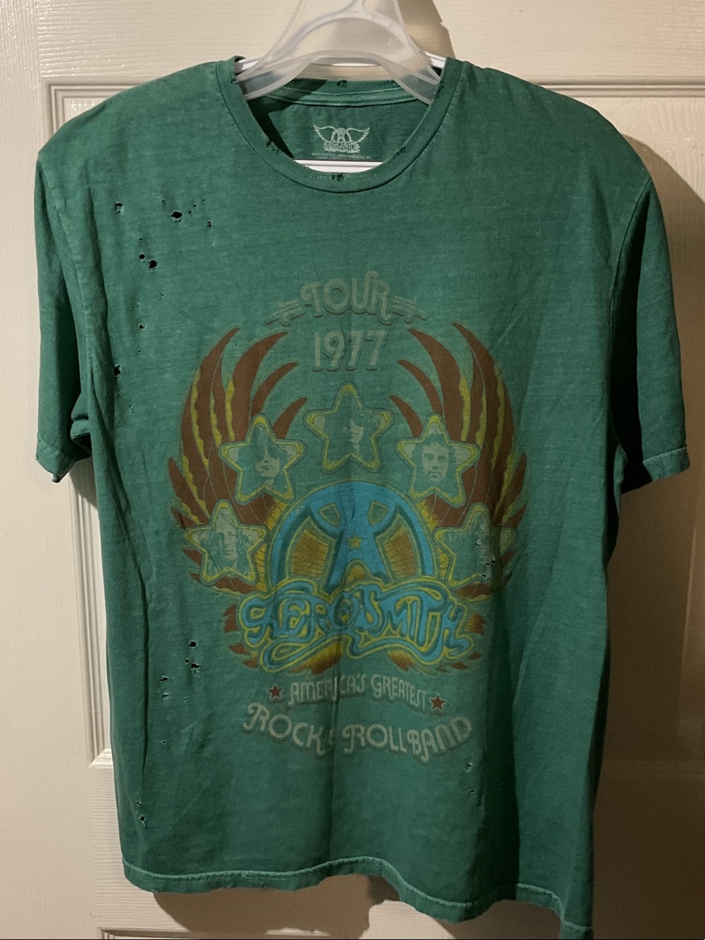 Aerosmith PHILCOS Distressed Tour 1977 America’s Greatest Rock & Roll Band Tee